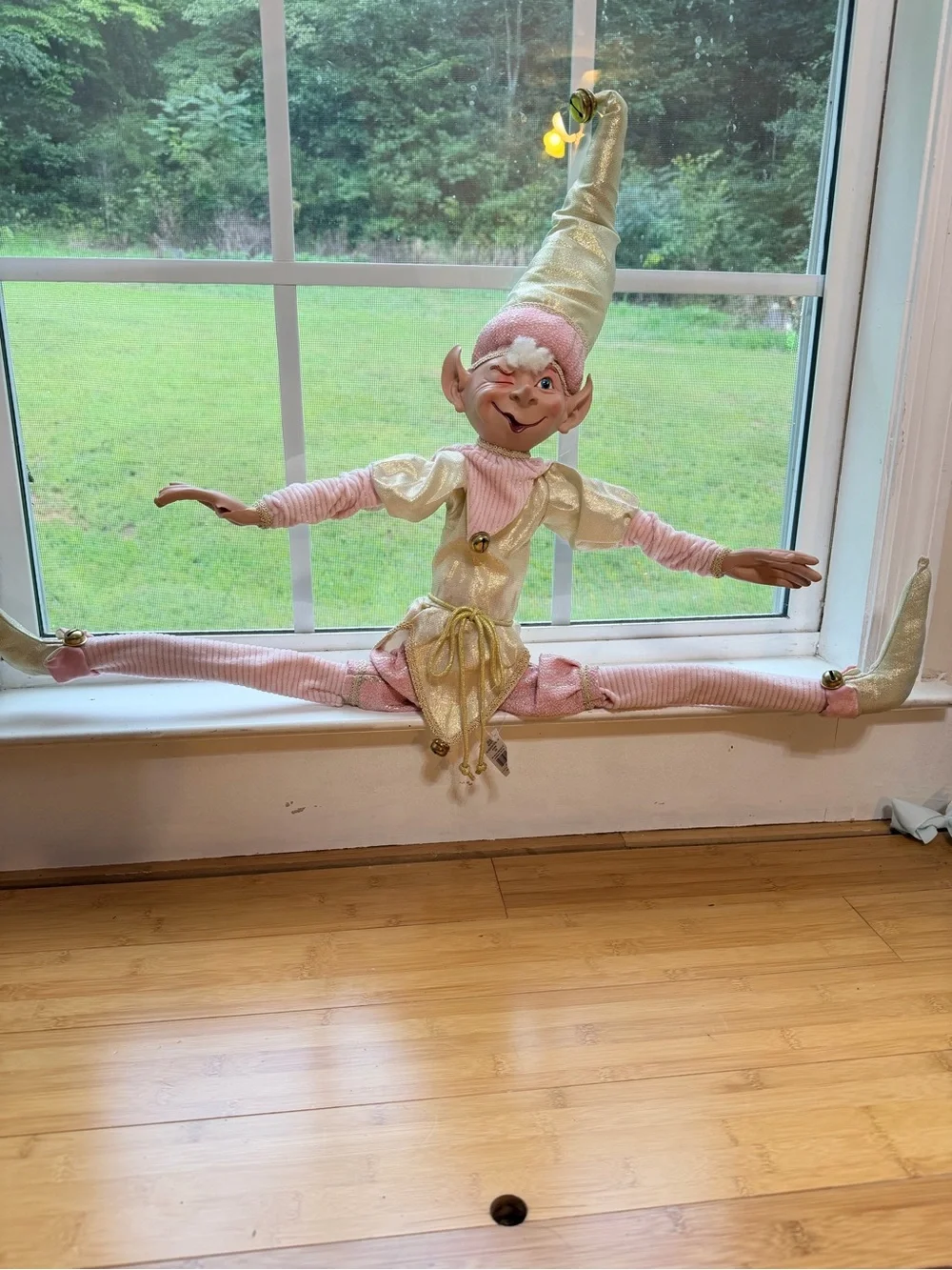 Hobby Lobby Pink and Gold Elf Figurine